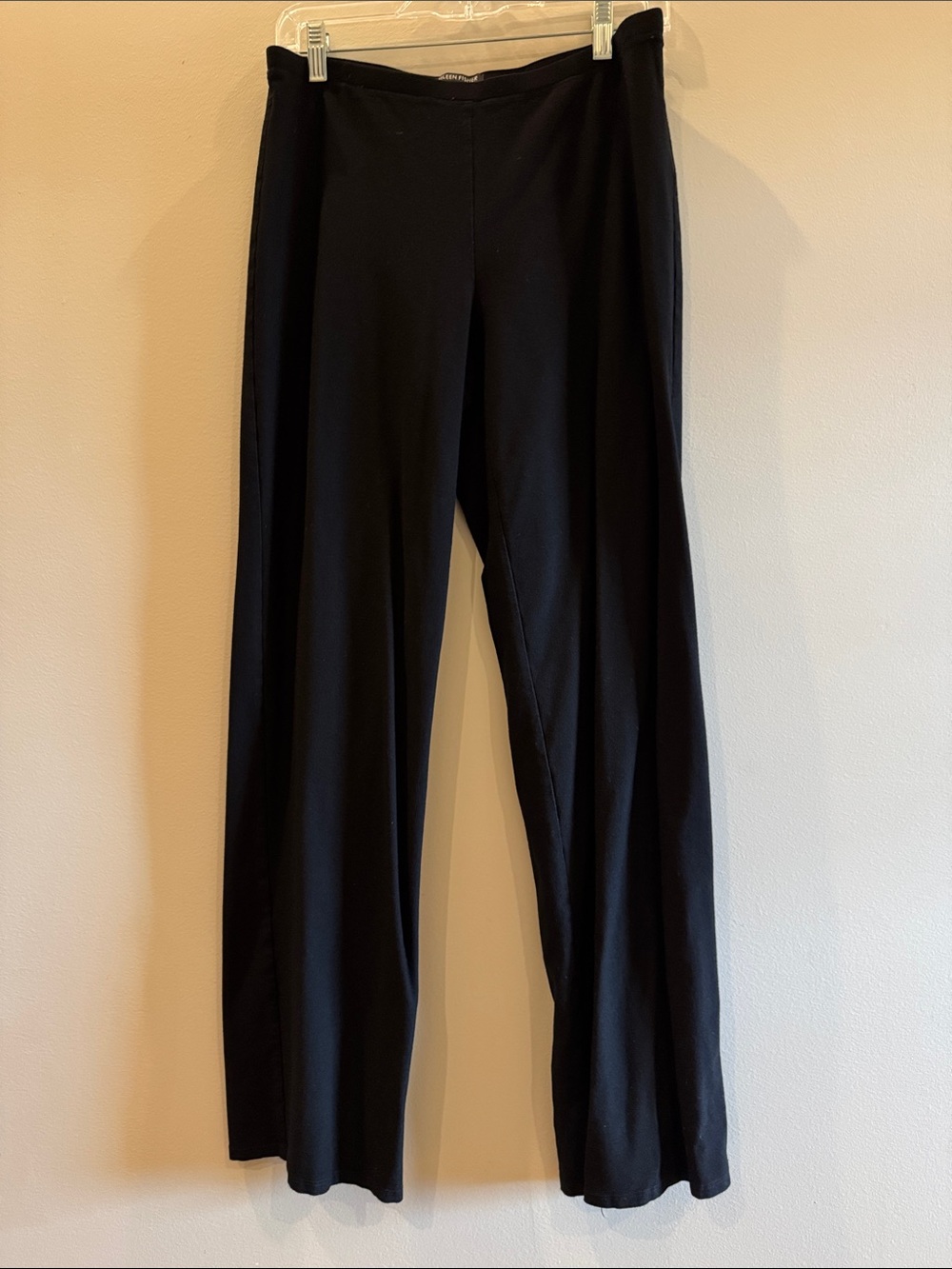 Eileen Fisher Black viscose crepe Stretch  Pants